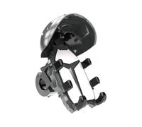 Dolvitrny Soporte de teléfono para motocicleta con parasol, soporte ajustable de 360 grados para teléfonos de 4.7 a 7.0 pulgadas, diseño seguro de bloqueo de 8 garras para scooter de bicicleta