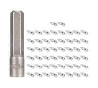 Dolvitrny Tacos de nieve de acero inoxidable de 4 x 12 mm, 4 x 9 mm, con herramienta de enchufe para un mejor agarre en carreteras de invierno para vehículos (m4 x 9 plateado)