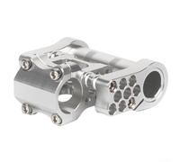 Dolvitrny Tallo poroso plegable para bicicleta, doble vástago ajustable | Aleación de aluminio, diseño hueco, construcción ultraligera, 25,4 mm de diámetro, opciones de color negro, rojo, dorado