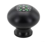 Dolvitrny Tapa de plástico para bastón de senderismo con brújula integrada, agarre esférico de repuesto para mango de bastón de senderismo, negro, rosca 3/8-16