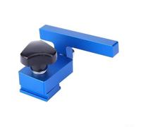 Dolvitrny Tapón de pista de inglete para carpintería en T, herramienta de límite de giro de valla con tamaños dobles ajustables, material de aleación de aluminio, acabado resistente a la corrosión