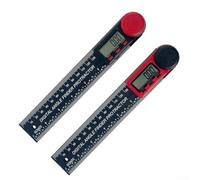 Dolvitrny Transportador de ángulo digital: herramienta de medición de ángulo 2 en 1 de 7 pulgadas para carpintería, carpintería y bricolaje con precisión de ± 0.3° y pantalla LCD (negro)