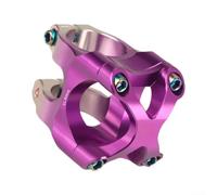Dolvitrny Vástago compacto de aleación de aluminio con perfil CNC acampanado para soportar una posición de conducción agresiva y capacidad de respuesta (morado plateado)