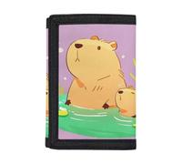 Dolyues Carteras para niñas de 9 a 12 años, trípticas para deportes al aire libre, tarjetero, organizador de monedas, monedero para adolescentes, Capybara Cute