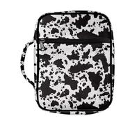 Dolyues Funda para la Biblia para mujeres y hombres, bolsa de transporte de las Escrituras con asa, fundas para libros de la Biblia, bolsa protectora de la Biblia, estampado de vaca