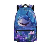 Dolyues Mochila de regreso a clases para niños de primaria, mochila ergonómica de 5º grado, mochilas ligeras para niños de 8 a 10 años, Tiburón de dibujos, Mochilas daypack