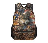 Dolyues Mochila elemental para niños de 8 a 10 años, mochila ligera de viaje de tercer grado para el regreso a clases, Camuflaje lobo, Mochilas daypack