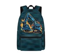 Dolyues Mochilas de fútbol para niños de 8 a 10 años, ligeras para niños de 4º grado, bolsas geniales para libros de primaria, Excavadora, Mochilas daypack