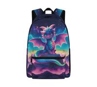 Dolyues Mochilas de fútbol para niños de 8 a 10 años, ligeras para niños de 4º grado, bolsas geniales para libros de primaria, Dragon de dibujos animados, Mochilas daypack