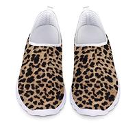 Dolyues Zapatillas de correr para mujer, ligeras, con cordones, talla 35 EU 45 EU, Diseño de leopardo, 38 EU
