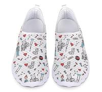 Dolyues Zapatillas de correr para mujer, ligeras, con cordones, talla 35 EU-45 EU, Sketch Nurse Print, 38 EU