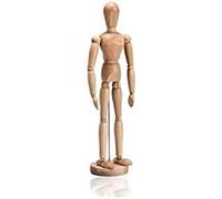 DOM 201 - Maniquí de madera para hombre con base, 31 cm de altura
