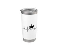 Doma Clásica Equitación Heartline Caballo Cardiograma Vaso térmico de acero inoxidable de doble pared