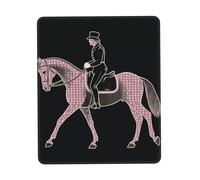 Doma Doma Jinete Caballo Alfombrilla para Ratón Base De Goma Alfombrilla De Ratón Bordes Cosidos Alfombrillas De Mouse para Oficina Pc Computadora 25X30Cm