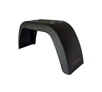 DOMAR Guardabarros simple para remolque 13 y 14 pulgadas paso de rueda plano de plástico 660 x 190 mm cubierta protectora antibarro accesorio carrocería vehículos ligeros