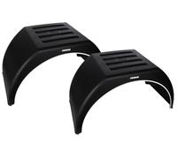 DOMAR Juego de Dos Guardabarros Doble Tandem Remolque 14 a 16 Pulgadas Paso Rueda Plano plástico 915 x 450 mm Protector antibarro Ruedas gemelas vehículo Comercial