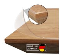 Domar - Película protectora de mesa transparente de 2 mm a medida - Fabricado en Alemania | Mantel de mesa transparente de vidrio con borde biselado | Protector de mesa confiable y transparente para