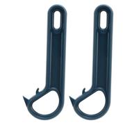 Domary Abrelatas con Anillo, Abrelatas Fácil de Abrir, Manual con Ergonómico, Diseño Suave y Redondeado para Personas Mayores, Manos Débiles, Pacientes Artritis (Azul)