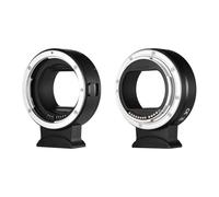 Domary Adaptador de Montura EF a RF Adaptador de Lente Estabilización Imagen IS Enfoque Automático Aleación Aluminio Primera Calidad para Cámaras Fotograma (Negra)