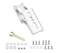 Domary Adaptador de Nariz de Cerdo Aluminio para Bicicleta Plegable Tija Sillín Ajustable con Soporte Bolsa Extensible Accesorio Bicicleta Ligero y Duradero para Viajeros (Plata)