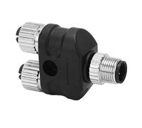 Domary Adaptador en T en Forma de Y NMEA 2000, Conector M12 de 5 Núcleos | para Motor Ferroviario Marino, Material ABS, Bus de Campo de Automatización Industrial, Aceite Alcalino, Conexión Segura
