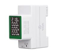 Domary Amperímetro Voltímetro de Potencia Probador de Energía Digital para Reducción Costos en Electrodomésticos AC 50-300V 0-100A 1 Unidad