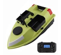 Domary Barco de Cebo de Pesca con GPS, Barco Alimentador Pesca con Control Remoto 500M 3 Contenedores Cebo, Luces LED 7 Colores y Retorno Automático para Nocturna (5200mAh)