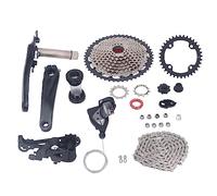 Domary Bicicleta 10 Velocidades 50T Volante Piñón Bicicleta Desviador Trasero Kit de de Velocidad Aleación Aluminio Alta Resistencia Ligero Durable para (Plato 36T)