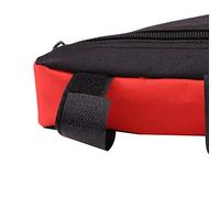 Domary Bolsa Triangular Oxford para Bicicleta Bolsa para Tubo de Cuadro Delantero Ciclismo Senderismo Camping Hecha de Tela Oxford Duradera Negro Rojo Amarillo Verde (Dígito Rojo con Base Negra)
