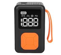 Domary Bomba de Aire Portátil Inflador de Neumáticos Digital 150PSI Manómetro Preciso con Batería Recargable 1600mAh Luz LED SOS para Coche Bicicleta Motocicleta Pelotas Inflab (Negra)