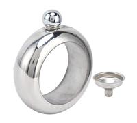 Domary Brazalete Tipo Petaca de Acero Inoxidable para Llevar Bebidas con Embudo