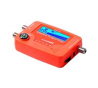 Domary Buscador de Señal de TV Satelital Portátil con Pantalla LCD Digital, Medidor Intensidad Señal Antena TV y Satélite 2 en 1 con Brújula y Alarma Sonora para Anten
