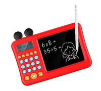 Domary Calculadora para Niños con Bloc de Notas Máquina Interactiva de Aprendizaje Matemáticas Suma Resta División Multiplicación Juguete Educativo para Niños Material ABS T (Rojo)
