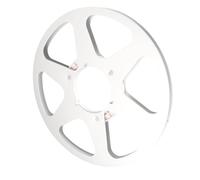 Domary Carrete de Cinta Vacía de 1/4 y 10,5 Pulgadas, Aleación Aluminio, 6 Orificios, Apertura Universal, Pieza la Máquina, Carrete Recogida Vacío para Studer (Plata)