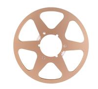 Domary Carrete de Cinta Vacía de 1/4 y 10,5 Pulgadas, Aleación Aluminio, 6 Orificios, Apertura Universal, Pieza la Máquina, Carrete Recogida Vacío para Studer (Oro)