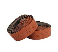 Domary Cinta de Manillar Antideslizante Cuero de PU Cinta Manillar Bicicleta Carretera Absorción Golpes Agarre Cómodo Ligero Durable para Bicicletas Carretera Bicic (Marrón)