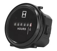 Domary Contador Horario Mecánico de Cuarzo Confiable con Amplio Rango de Tiempo 99999,9 Horas para Compresores Aire Grúas 1 Unidad