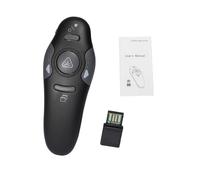 Domary Control Remoto de Presentador Inalámbrico de 2,4 GHz con Puntero Rojo Pasador Páginas Plug and Play para Profesores Presentaciones PowerPoint Profesionales Nego