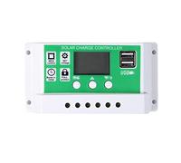Domary Controlador de Carga Solar 30A 60A PWM, 12V 24V LCD Regulador