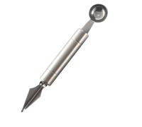 Domary Cuchara para Melón de Acero Inoxidable con Cuchillo de Trinchar | Doble Función para Frutas, Helados y Postres, Herramienta de Cocina a Prueba de Herrumbre de Calidad Alimentaria