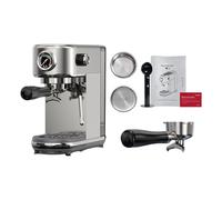 Domary de 20 Bares, Semiautomática de Acero Inoxidable 1,3 L con Pantalla Digital, Varilla Temperatura Ajustable, para Uso Doméstico (Enchufe Europeo 220V)