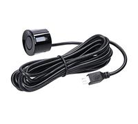 Domary de Sensor de Estacionamiento para Automóvil Kit Radares Marcha Atrás con Pantalla LED Alarma Zumbadora Diseño Montaje Empotrado para Asistencia Respaldo del Vehículo (Negro)