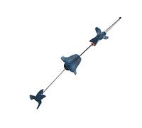 Domary Decoración de Viento de Metal, Adorno Colgante para Jardín con Sonido Melodía Nítida para Decoración del Hogar Al Aire Libre (Verde)