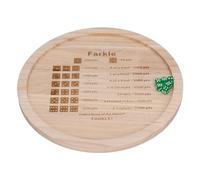 Domary Deluxe Farkle Set Bandeja de Dados de Madera, 10 Dados y Accesorios para una Noche Juegos Familiar Clásica para Mejorar Las Habilidades Matemáticas (Redondo 30cm)