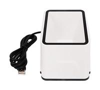 Domary Escáner QR 1D 2D Decodificación Ultrarrápida Automática para Pagos Móviles, Escáner de Escritorio ABS Blanco Adecuado para Comercio Electrónico