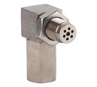 Domary Espaciador del Sensor de Oxígeno del Automóvil de 90 ° M18X1.5 Fix Check Engine Light, Convertidor Universal para Sensor de O2 Trasero, Material de Hierro, Color Plateado