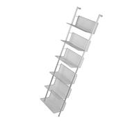 Domary Estantería con Escalera de Pie, Estante de Almacenamiento Revistas Piso 6 Niveles Metal Moderno para Sala Estar, Oficina, Diseño Resistente y Duradero Que Ah