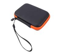 Domary Estuche Rígido de Transporte Mini Resistente Al Agua Bolsa de Almacenamiento Disco Duro Externo Portátil a Prueba Golpes para Viajes y Uso Diario Negro Naranja
