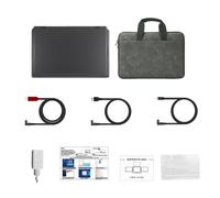 Domary Extensor de Pantalla para Computadora Portátil de 16 Pulgadas Monitor Cuádruple Portátil Pantalla Externa Alta Resolución 1200P FHD Pantallas Giratorias para Profesional (Enchufe Europeo)