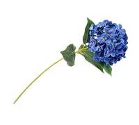 Domary Flor de Hortensia Artificial a Prueba de Decoloración, Hortensia Seda un Tallo con 5 Hojas 36,6 Pulgadas Largo para Decoración del Banquete Boda en Casa (Azul Profundo)